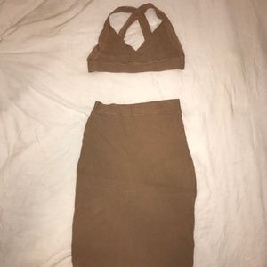 Tan 2 Piece Set
